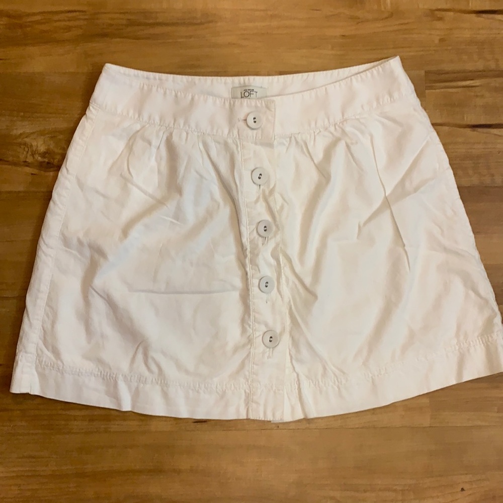 Ann Taylor Loft White skirt